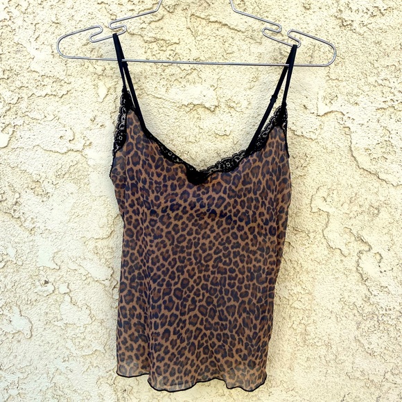 Victoria's Secret Tops - VTG Victoria’s Secret sheer leopard camisole
